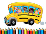 Игра Книга Раскрасок: Школьный Автобус