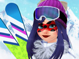 Игра Леди Баг Катается на Лыжах